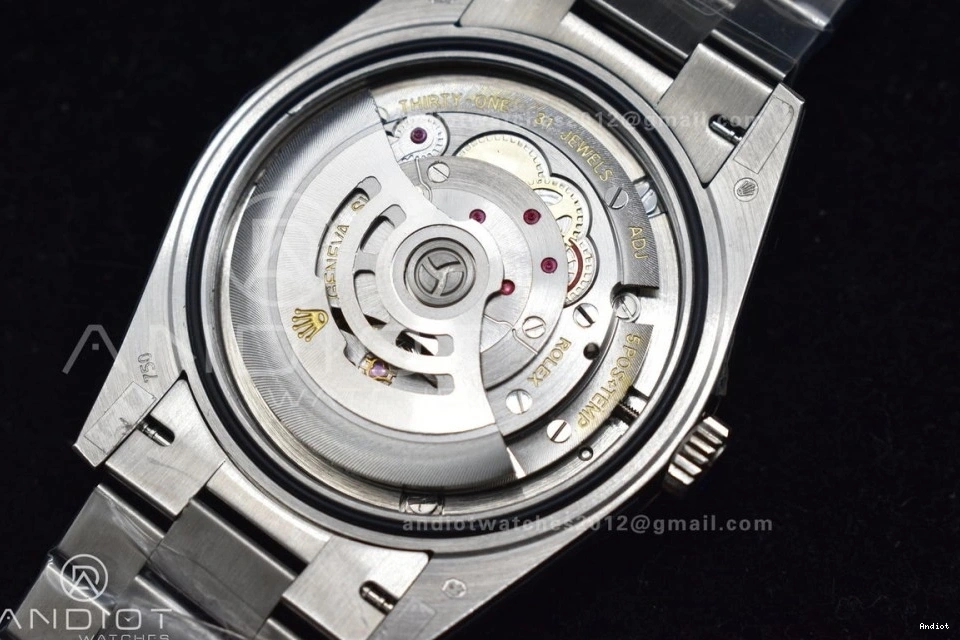 on Blue Dial V2 A3255 Arabic President Steel Markers Bracelet Iced GMF 904L DayDate SS 40 0511